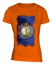 New Hampshire State Grunge Flag Ladies T-Shirt