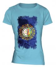 New Hampshire State Grunge Flag Ladies T-Shirt