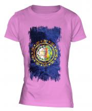 New Hampshire State Grunge Flag Ladies T-Shirt