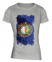 New Hampshire State Grunge Flag Ladies T-Shirt