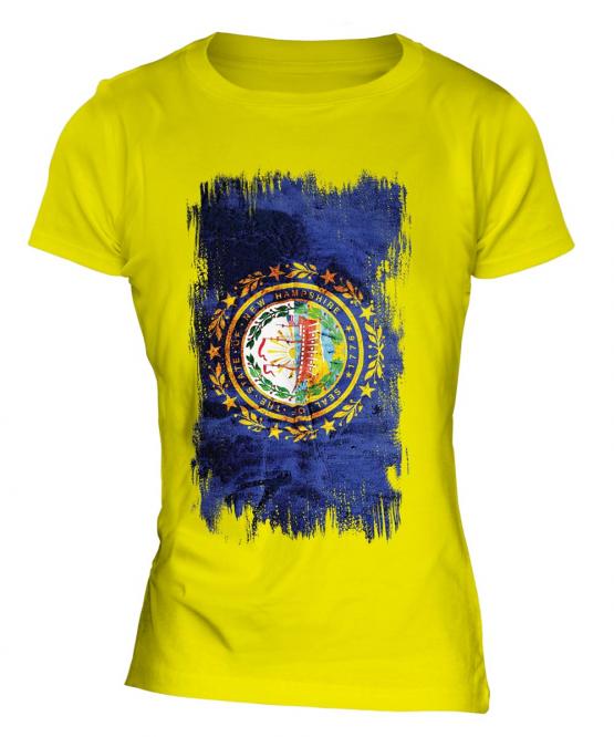 New Hampshire State Grunge Flag Ladies T-Shirt