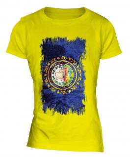 New Hampshire State Grunge Flag Ladies T-Shirt