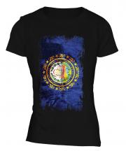 New Hampshire State Grunge Flag Ladies T-Shirt