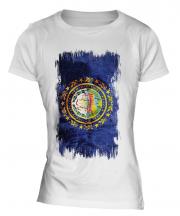 New Hampshire State Grunge Flag Ladies T-Shirt