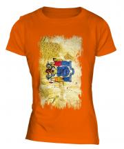 New Jersey State Grunge Flag Ladies T-Shirt