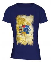 New Jersey State Grunge Flag Ladies T-Shirt
