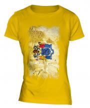 New Jersey State Grunge Flag Ladies T-Shirt