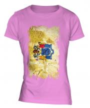 New Jersey State Grunge Flag Ladies T-Shirt