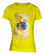 New Jersey State Grunge Flag Ladies T-Shirt