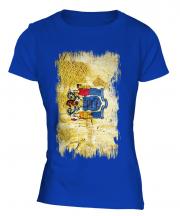 New Jersey State Grunge Flag Ladies T-Shirt