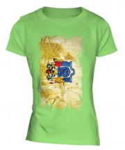New Jersey State Grunge Flag Ladies T-Shirt