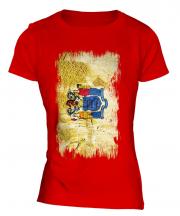 New Jersey State Grunge Flag Ladies T-Shirt
