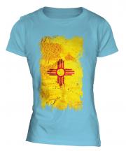 New Mexico State Grunge Flag Ladies T-Shirt