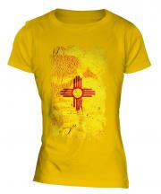 New Mexico State Grunge Flag Ladies T-Shirt