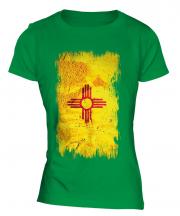 New Mexico State Grunge Flag Ladies T-Shirt