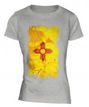 New Mexico State Grunge Flag Ladies T-Shirt