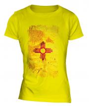 New Mexico State Grunge Flag Ladies T-Shirt