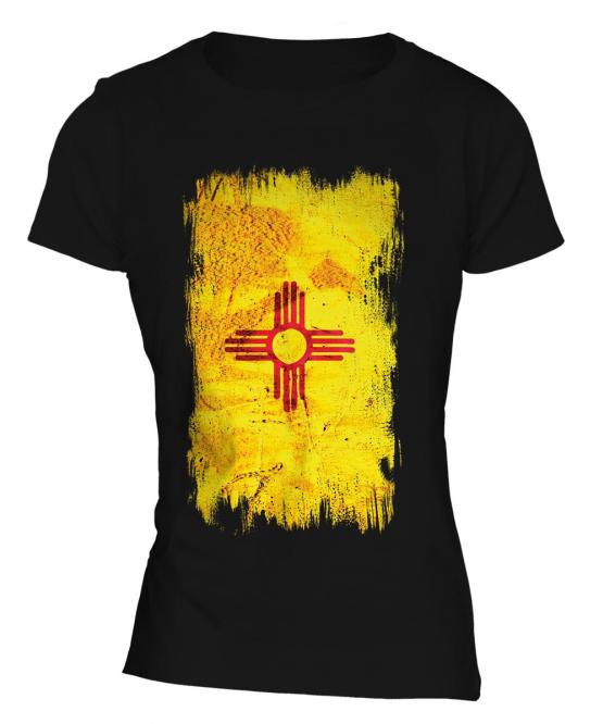 New Mexico State Grunge Flag Ladies T-Shirt