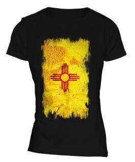 New Mexico State Grunge Flag Ladies T-Shirt