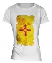 New Mexico State Grunge Flag Ladies T-Shirt