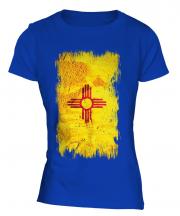 New Mexico State Grunge Flag Ladies T-Shirt