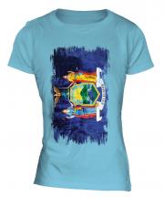 New York State Grunge Flag Ladies T-Shirt