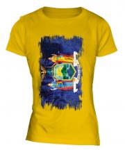 New York State Grunge Flag Ladies T-Shirt