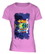 New York State Grunge Flag Ladies T-Shirt