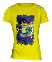 New York State Grunge Flag Ladies T-Shirt