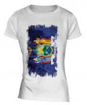 New York State Grunge Flag Ladies T-Shirt