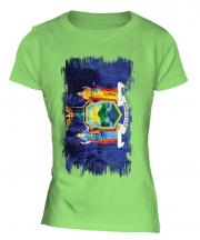 New York State Grunge Flag Ladies T-Shirt