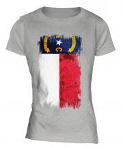 North Carolina State Grunge Flag Ladies T-Shirt