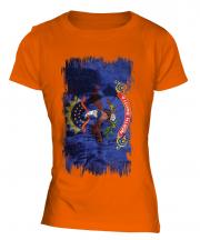 North Dakota State Grunge Flag Ladies T-Shirt