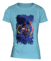 North Dakota State Grunge Flag Ladies T-Shirt