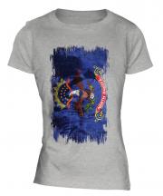 North Dakota State Grunge Flag Ladies T-Shirt