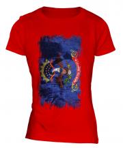 North Dakota State Grunge Flag Ladies T-Shirt