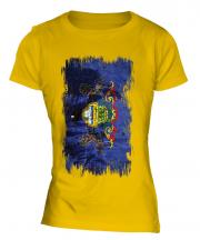 Pennsylvania State Grunge Flag Ladies T-Shirt