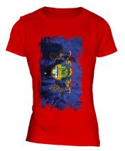 Pennsylvania State Grunge Flag Ladies T-Shirt