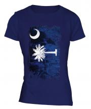South Carolina State Grunge Flag Ladies T-Shirt