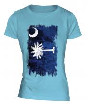South Carolina State Grunge Flag Ladies T-Shirt