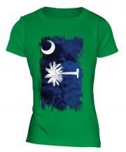 South Carolina State Grunge Flag Ladies T-Shirt