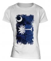 South Carolina State Grunge Flag Ladies T-Shirt