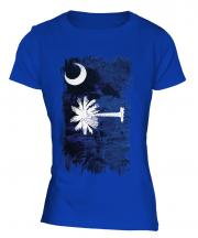 South Carolina State Grunge Flag Ladies T-Shirt