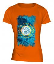 South Dakota State Grunge Flag Ladies T-Shirt