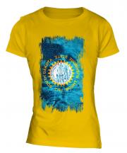South Dakota State Grunge Flag Ladies T-Shirt