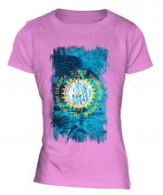 South Dakota State Grunge Flag Ladies T-Shirt