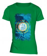 South Dakota State Grunge Flag Ladies T-Shirt