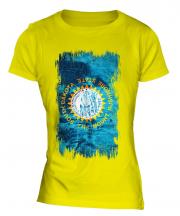 South Dakota State Grunge Flag Ladies T-Shirt