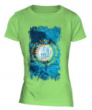 South Dakota State Grunge Flag Ladies T-Shirt