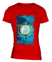 South Dakota State Grunge Flag Ladies T-Shirt